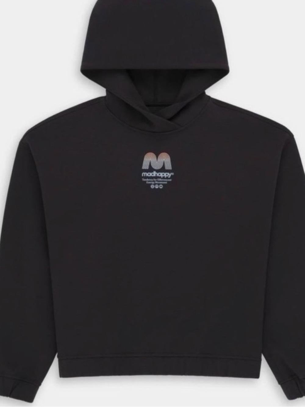 Rare LULULEMON X MADHAPPY Pullover Hoodie Sweatshirt Collab Black - Size 10